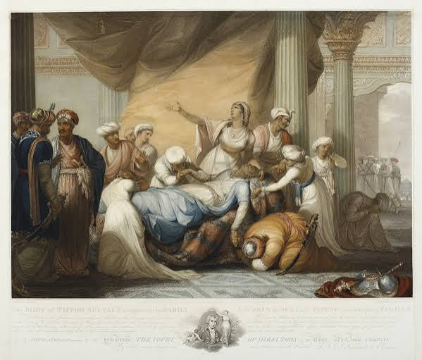 The Body of Tipu Sultan Recognized by his Family | Antique Print Map Room