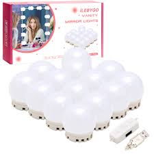 Vanity light up mirror set. Ilebygo 14 Led Vanity Mirror Lights Hollywood Style Vanity Make Up Light 3200 6500k Adjustable Color And 5 Brightness Level For Make Up Vanity Table Set In Dressing Room Mirror Not Include Buy
