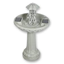 Smart solar gray weathered stone fountain. How To Assemble Smart Solar S Umbrella Fountain Solar Water Feature