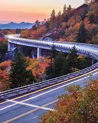 Blue Ridge Parkway Photo Linn Cove Viaduct Light Etsy Fall Foliage Road Trips Scenic Byway Blue Ridge