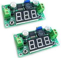 HiLetgo 2pcs LM2596 Adjustable DC-DC Step Down Buck Power Convert Module  4.0-40V Input to 1.25-37V Output with LED Voltmeter Display