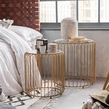 Gatsby Birdcage Nest Of Tables Gold Side Table Metal Side Table Glass Side Tables