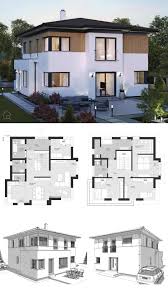 Stadtvilla Modern Mit Walmdach Bauen Haus Grundriss Holz Putz Fassade Fassade Haus Haus Plane Haus Grundriss