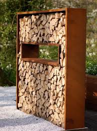 0eb6f46c192dc25c4718f04fc464b410 Sichtschutz Garten Holz Gartenteiler Brennholzregal