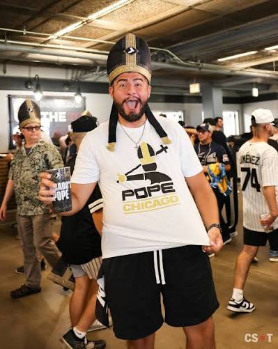 The Chicago White Sox had a special giveaway at Tuesday night's game against the Cincinnati Reds: pope hats. The giveaway was initially intended for just 2,500 fans with special tickets. But the