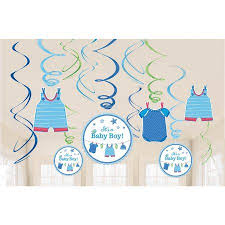 Shower With Love Baby Boy Foil Swirl Decorations 12 Pieces Baby Shower Party Supplies Walmart Com Baby Party Supplies Baby Boy Shower Party Baby Shower Party Decorations
