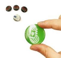 Custom Printed Logo RFID Waterproof Anti-Metal NFC Tag 13.56MHz Mini Epoxy  Tag Sticker
