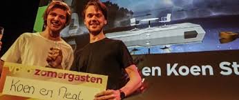 The design uses brick as a its main ingredient: Neal Groot Wint Vpro Decorpitch Zomergasten