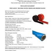 BSTFLEX silicone fiberglass fire sleeve datasheet - Ningguo ...