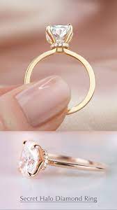 14k Rose Gold Secret Halo Diamond Ring Earth Engagement Rings Brilliant Earth Engagement Ring Future Engagement Rings