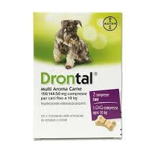 Salamotti di carne per cani top dog, grain free, gluten free, senza coloranti, attrattivi, zuccheri e senza cereali. 104701014 Drontal Multi Aroma Carne 2 Cpr Per Cani Bayer Zoopetplus