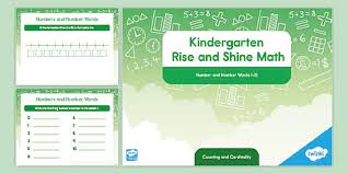 Together science, technology, engineering and math evolved in an activity makes it stem. Kindergarten Rise And Shine Math Number And Number Words 1 10 Powerpoint