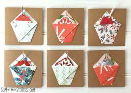 How to make origami christmas cards. Quick Easy Recycled Christmas Card Ideas Sum Of Their Stories Craft Blog