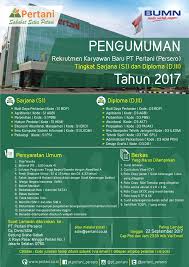 Lowongan kerja terbaru pt kimia farma trading & distribution. Lowongan Kerja Lowongan Kerja Bumn Pt Pertani Persero