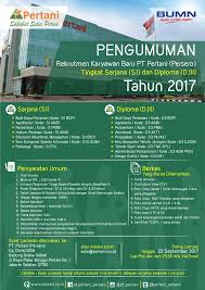 Lowongan kerja terbaru pt kimia farma trading & distribution. Lowongan Kerja Lowongan Kerja Bumn Pt Pertani Persero