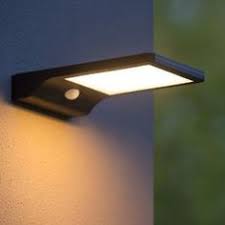 Solar Wandleuchte Basic Ip44 Mit Sensor Schwarz Lucide 22862 04 30 Wandleuchte Bewegungsmelder Aussenleuchten
