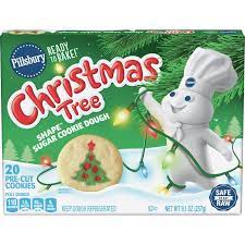All the flavor and goodness you expect from pillsbury cookie dough in a ready to eat cookie. Pillsbury Shape Christmas Tree Sugar Cookie Dough Pillsbury Com