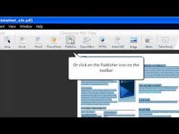 How To Convert Pdf To Publisher With Able2extract 7 Youtube