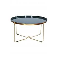Table Basse En Metal Dore Plateau Bleu Canard Blandine Table Basse Laquee Table Basse Table Basse Design