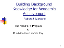 the need for a program to build academic vocabulary ppt