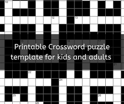 Easy printable crossword puzzles are a fun way to sneak in some more spelling and vocabulary practice in the classroom. Printable Crossword Puzzle Template For Kids And Adults