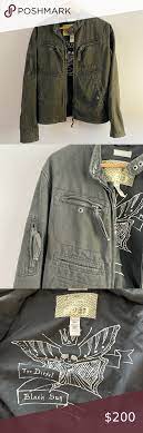 Vintage Diesel Rising Sun Motorcycle Biker Jacket In 2021 Black Leather Bomber Jacket Green Leather Jackets Diesel Denim Jacket