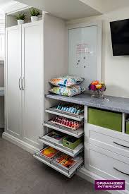 It is a place where i am inspired, free to create and that is totally me, she describes. Craft Room Storage Organized Interiors