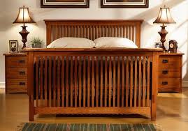 Arts Crafts Mission Style Solid Oak Rake Spindle Bed Mission Style Bedroom Furniture Mission Style Bedrooms Mission Style Furniture