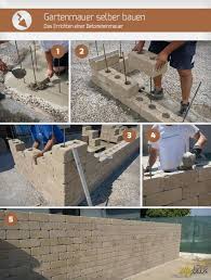 Gartenmauer Selber Bauen Das Errichten Einer Betonsteinmauer Anleitung Tipps Vom Maurer Maurern Diybook At Gartenmauer Selber Bauen Gartenmauer Garten