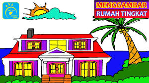 Tinggal pilih mau kensep apa entah itu gambar mewarnai pemandangan buah masjid dan gambar mewarnai rumah sederhana menjadi sarana mewarnai favorit anak anak untuk belajar. Cara Menggambar Rumah Tingkat I Dan I Mewarnai Gambar Rumah Tingkat Yang Mudah Youtube