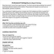 Objectives of industrial training report. Free 34 Sample Report Writing Format Templates In Pdf