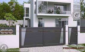 French wrought iron gate designs: House Main Gates Design Ideas With Combined With Steel And Iron Gates