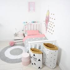 Made from 100% cotton, the fitted sheet features elasticized sides to hug mattresses up. Coral Pink And Grey Baby Crib Bedding Set Baby Crib Bedding Sets For Boys Girls By A Matter Of Style