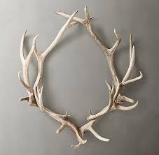 Natural Elk Antler Wreath Artisanat De Bois De Cerf Art De Bois De Cerf Bois De Cerf