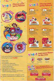 The Pinoy Informer Newest Mcdo Birthday Party Brochure For 2019