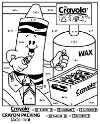 Crayon Packing Addition On Crayola Com Crayola Coloring Pages Math Coloring Math Coloring Worksheets