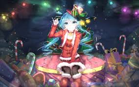 Characters anime voiced by members details left details right tags genre quotes relations. 4577662 Hatsune Miku Presents Long Hair Anime Girls Candies Christmas Smiling Blue Hair Blue Eyes Vocaloid Thigh Highs Skirt Ribbon Sitting Curly Hair Hair Ornament Twintails Bangs Hat Wallpaper Mocah Hd Wallpapers