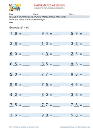 Add tens and ones worksheet add tens and ones to this early learning math worksheet for kids which can also be downloaded for free. Grade 1 Worksheets Place Value Identifying Place Value Of Digits Ones And Ten Free Printable Math Worksheets 4th Grade Math Worksheets Place Value Worksheets