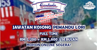 Check spelling or type a new query. Jawatan Kosong Pemandu Lori Di Gardenia Bakeries East Malaysia Sdn Bhd Pengambilan Rasmi