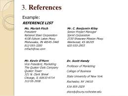 format for reference list on resume
