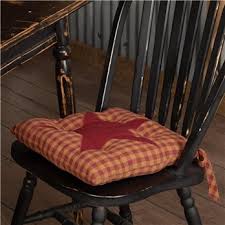 Shaped seat padspaprika instant comfort dining chairs. Country Primitive And Farmhouse Chair Pads By Vhc Brands