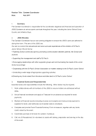 Specific physical requirements and effort are outlined in job responsibilities worksheet. Http Www Stpauls Qld Edu Au Wp Content Uploads 2017 02 Pd Feb 2017 Canteen Coordinator Pdf
