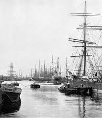 First vessel entering Alexandra docks ...