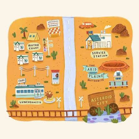 When you can't sit still during a movie (Part 2): Map of Asteroid City  ☄️🌵🌞 #wesanderson #asteroidcity