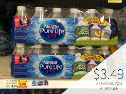 Purified water & electrolytes for taste. New Nestle Pure Life Water Coupon 24 Packs Only 3 49 At Kroger