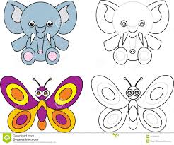 This coloring book app contains a lot of butterfly images ready to be colored to encourage your kid's creativity. Coloring Page Book For Kids Elephant Butterfly Stock Vector Incredibles Toddlers Picture Ideas Pages Free Stephenbenedictdyson