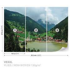 Verblüffende natur natur erleben landschafts tapete schöne naturbilder. Fototapete Tapete Berglandschaft Dorf Bei Europosters Kostenloser Versand