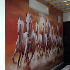 Seven horse wallpaper sf wallpaper. Pvc Printed Designer Seven Horse Wallpaper Rs 185 Square Feet Dhruti Enterprise Id 19406834562