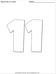 Select from 35656 printable crafts of new year 2021 coloring pages for teens and adults: Giant Number 11 Coloring Page Made By Teachers