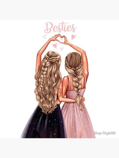 Besties- Best Friends Greeting Card